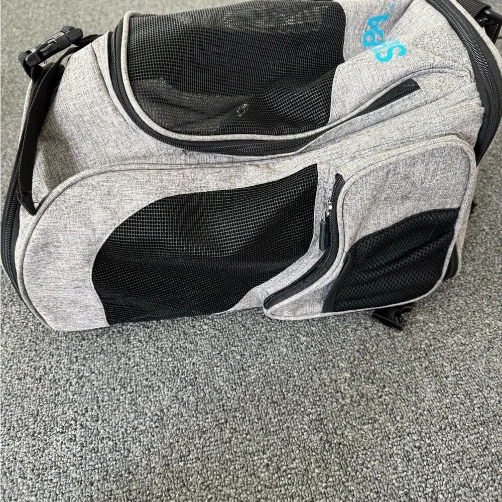 Gray and Black Backpack